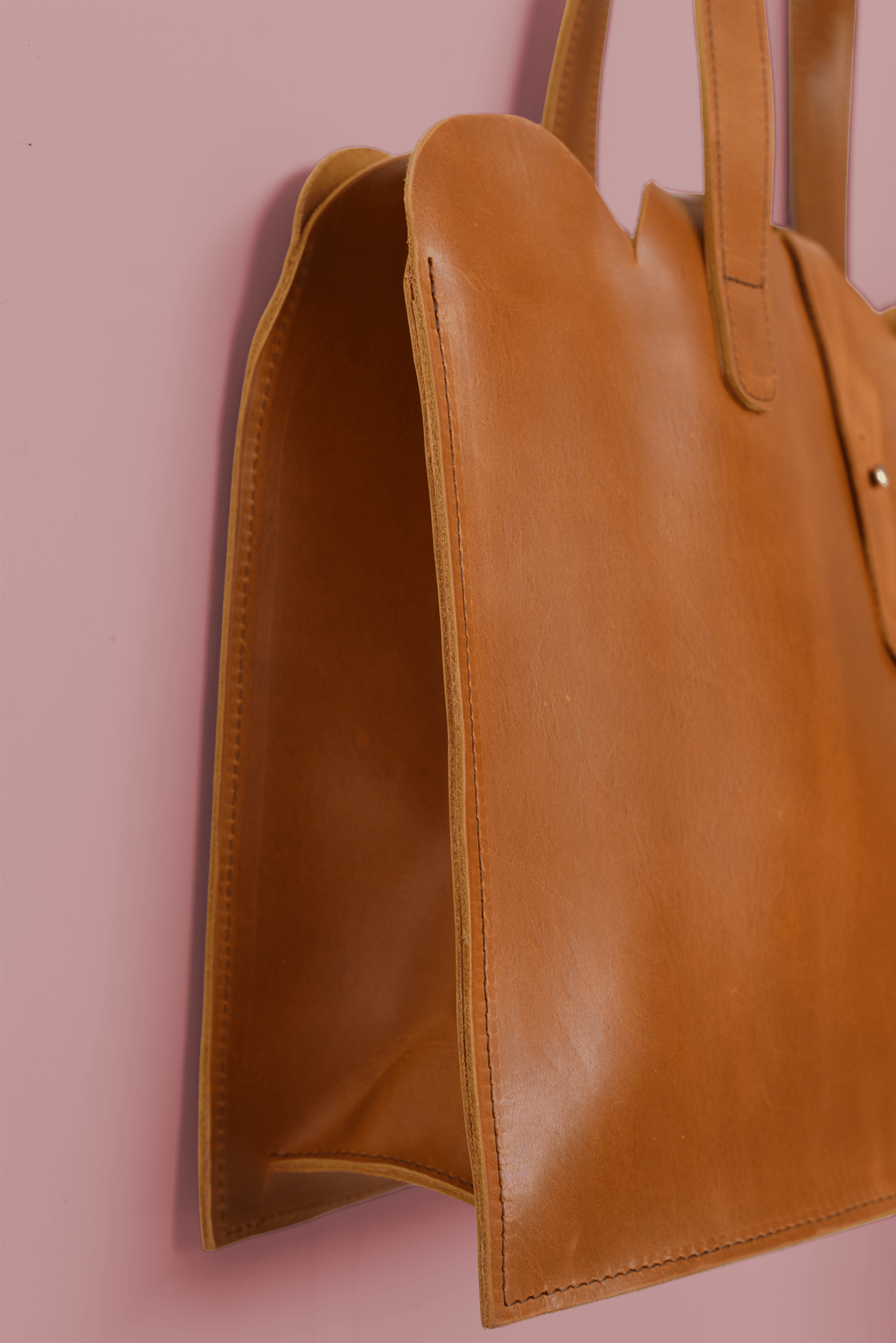 Scalloped Large Leather Handbag - Che Cose Belle