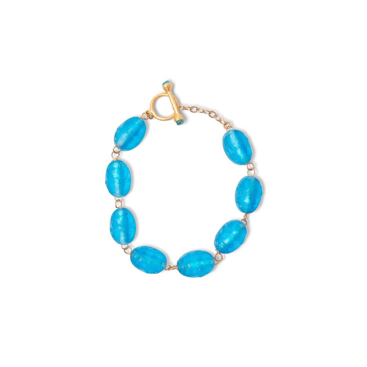 Scarab Link Glass Bracelet - Che Cose Belle