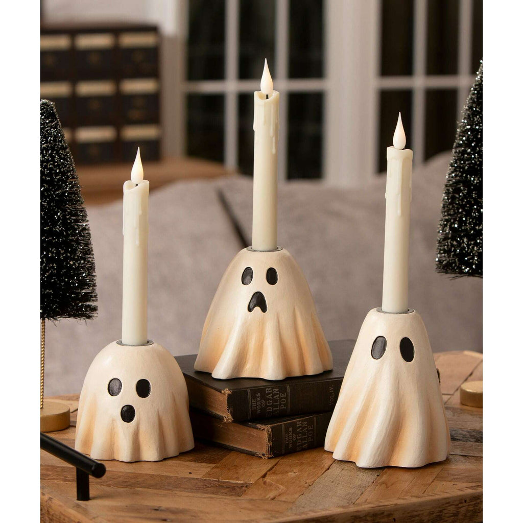 Scared Ghost Candlestick | Halloween Decor | Bethany Lowe