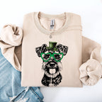 Schnauzer, Adorable Dog, St Patrick's Day, Lucky, Irish Sweatshirt - Che Cose Belle