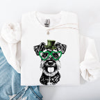 Schnauzer, Adorable Dog, St Patrick's Day, Lucky, Irish Sweatshirt - Che Cose Belle