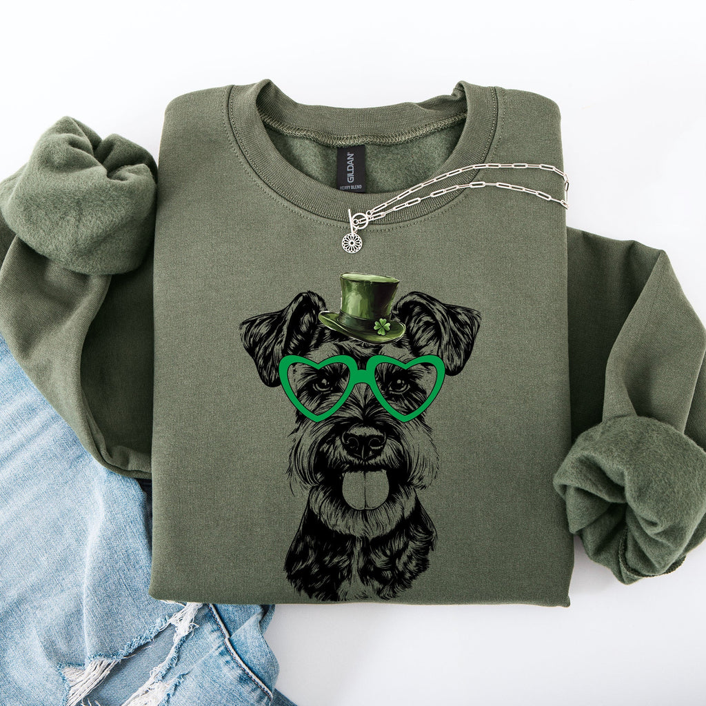 Schnauzer, Adorable Dog, St Patrick's Day, Lucky, Irish Sweatshirt - Che Cose Belle