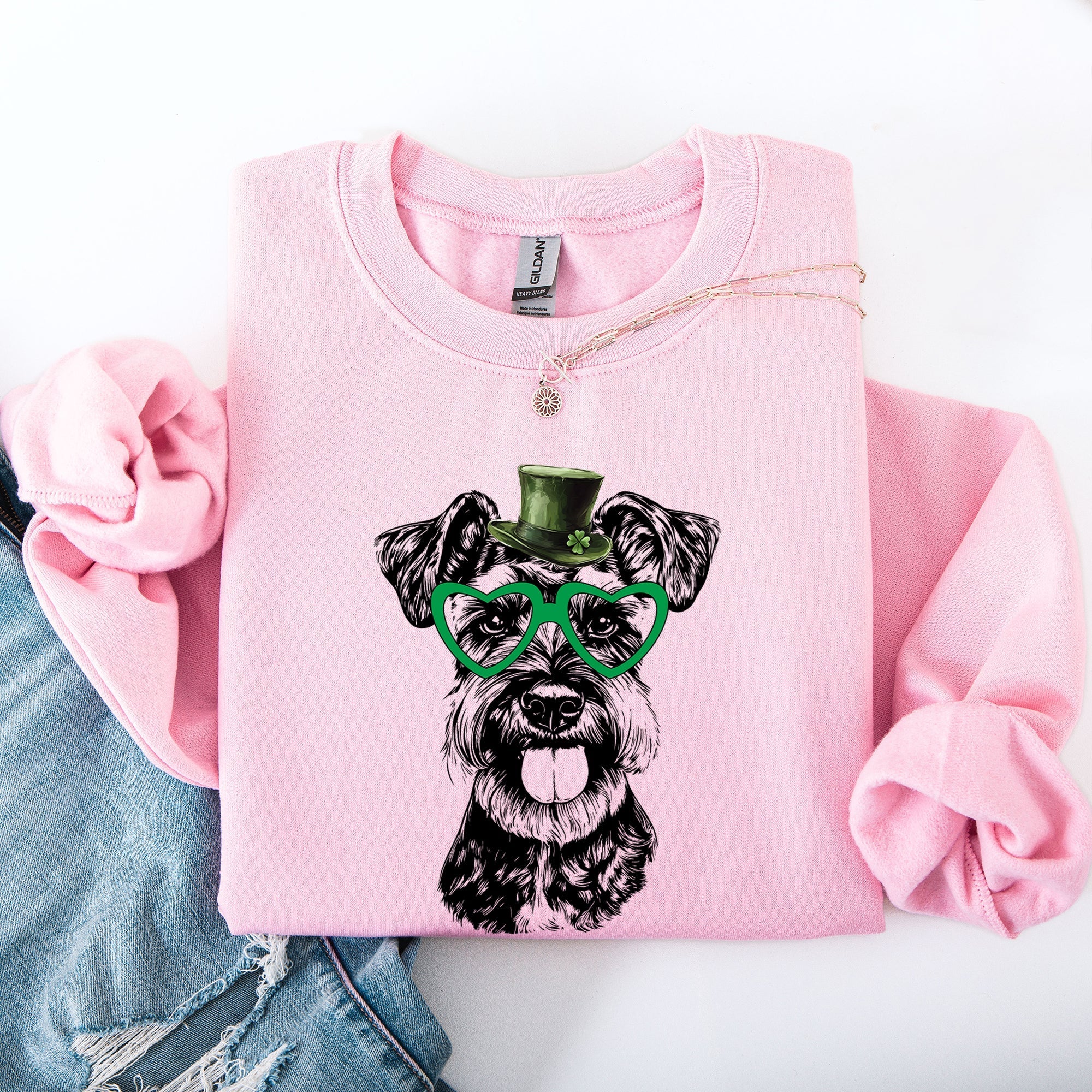 Schnauzer, Adorable Dog, St Patrick's Day, Lucky, Irish Sweatshirt - Che Cose Belle