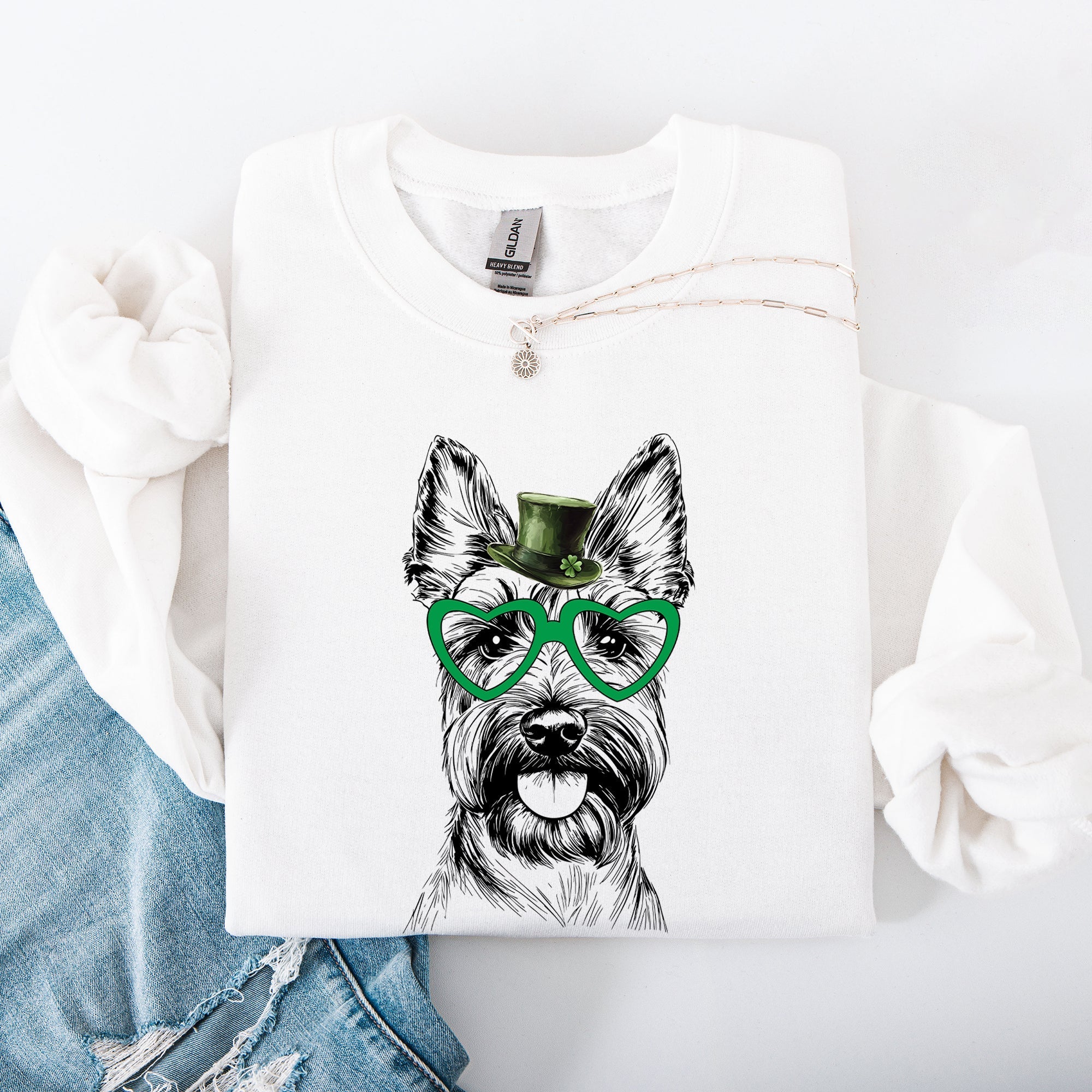 Scottish Terrier, Scotty, Adorable Dog, St Patrick's Day, Lucky, Irish Sweatshirt - Che Cose Belle