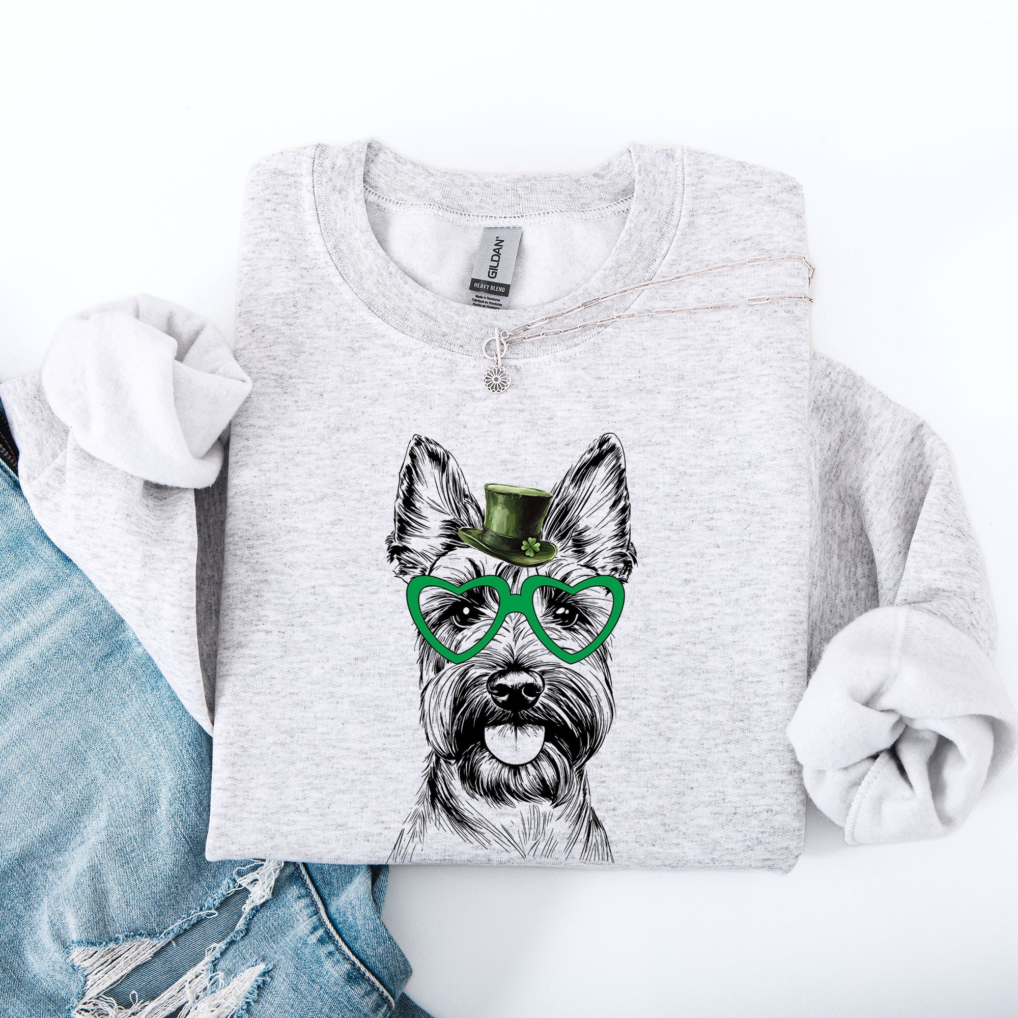 Scottish Terrier, Scotty, Adorable Dog, St Patrick's Day, Lucky, Irish Sweatshirt - Che Cose Belle