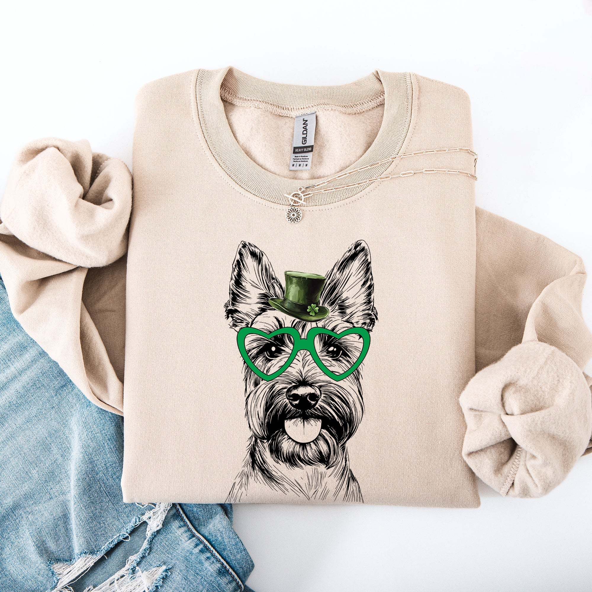 Scottish Terrier, Scotty, Adorable Dog, St Patrick's Day, Lucky, Irish Sweatshirt - Che Cose Belle