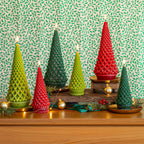 Accent Sculpted Tree Candle - Winterberry Frost