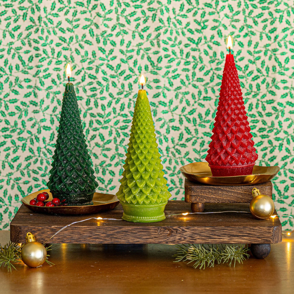 Accent Sculpted Tree Candle - Forest