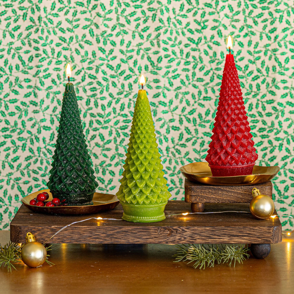 Accent Sculpted Tree Candle - Forest