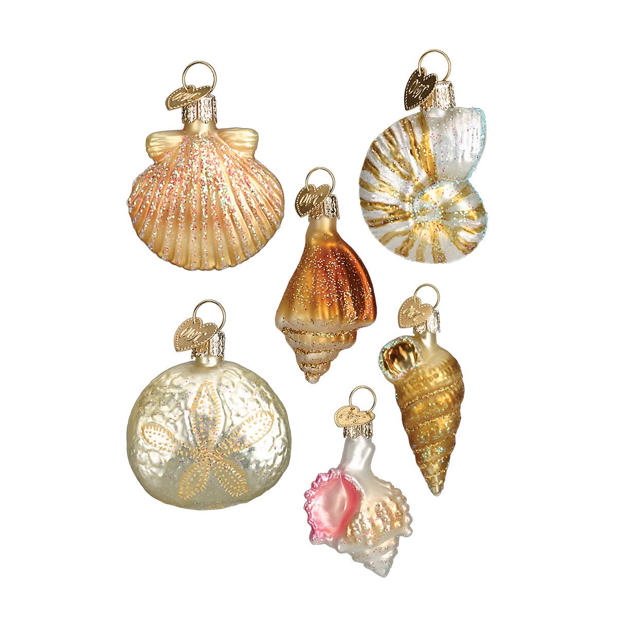 Sea Shell Christmas Ornament Set - Che Cose Belle