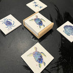 Sea Turtle Coaster (4x4) – Coastal & Table Accents - Che Cose Belle