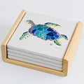 Sea Turtle Coaster (4x4) – Coastal & Table Accents - Che Cose Belle