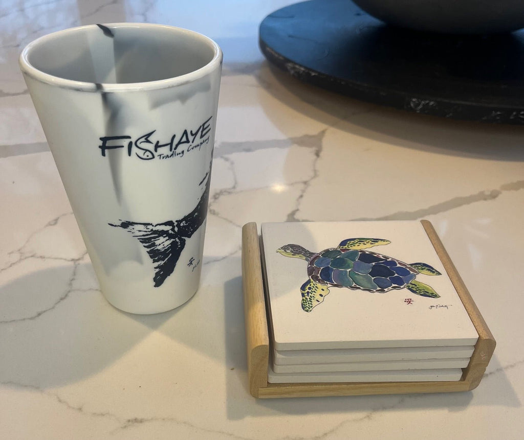 Sea Turtle Coaster (4x4) – Coastal & Table Accents - Che Cose Belle
