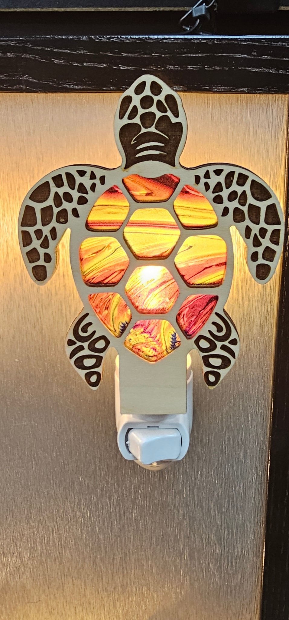 Sea Turtle Night Light - Stained Glass - Inspired Turtle Nightlight – LED Accent Light - Che Cose Belle