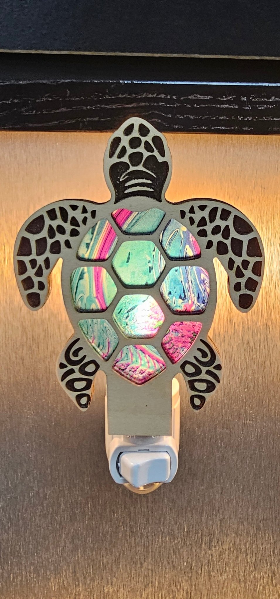 Sea Turtle Night Light - Stained Glass - Inspired Turtle Nightlight – LED Accent Light - Che Cose Belle