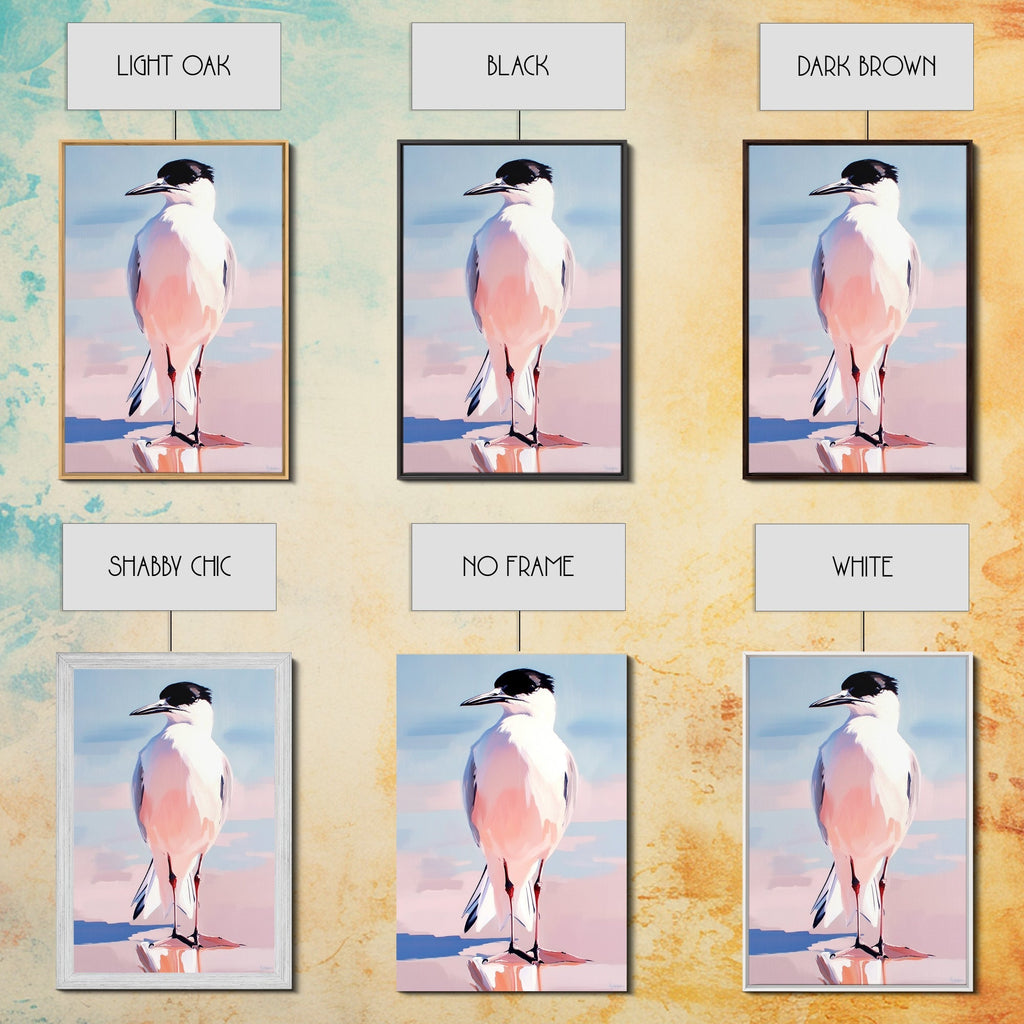 Seabird, Coastal Wildlife Art, Framed Canvas Print, Beach House Wall Decor, Nature Painting, Modern Home Aesthetic, Ocean Inspired - Che Cose Belle