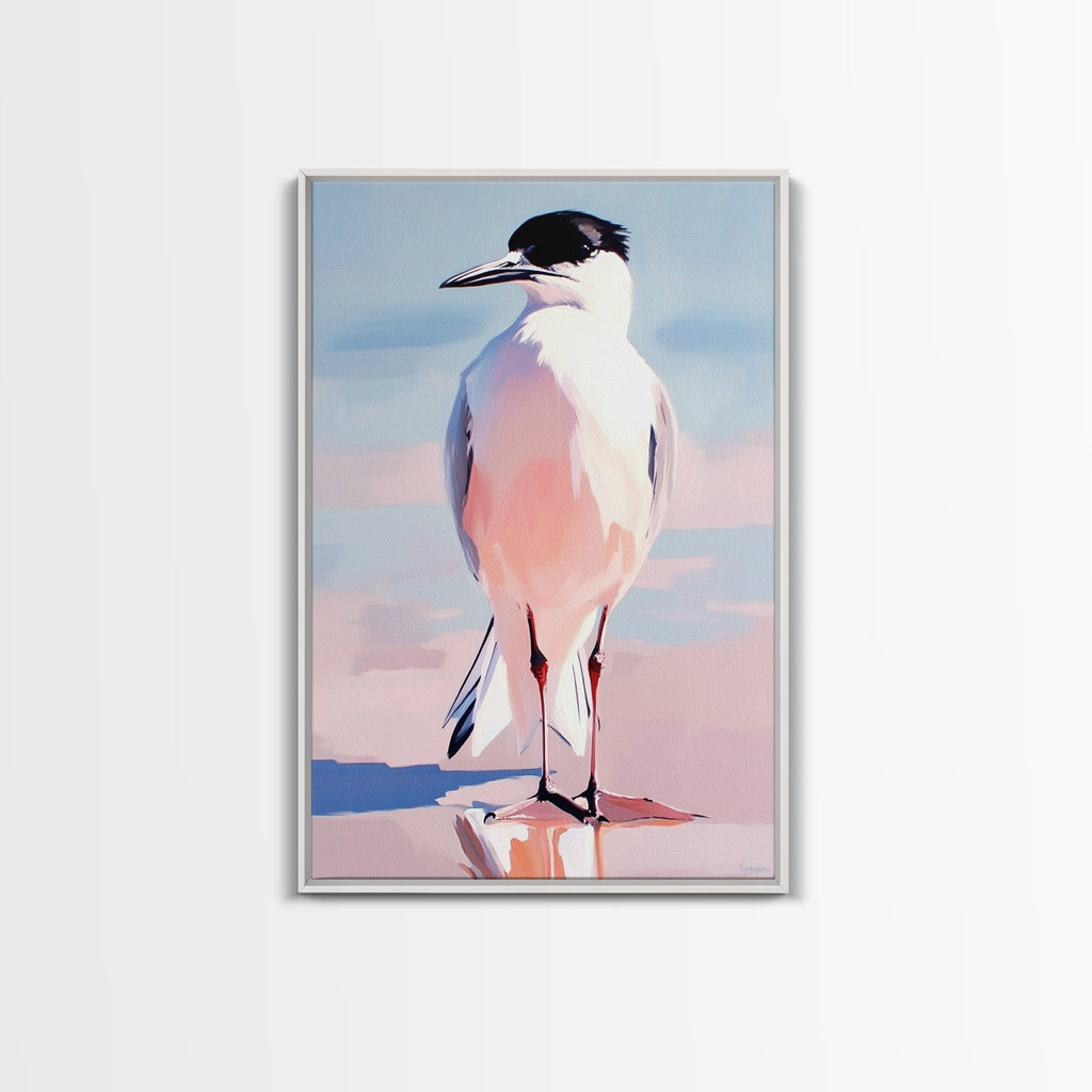 Seabird, Coastal Wildlife Art, Framed Canvas Print, Beach House Wall Decor, Nature Painting, Modern Home Aesthetic, Ocean Inspired - Che Cose Belle