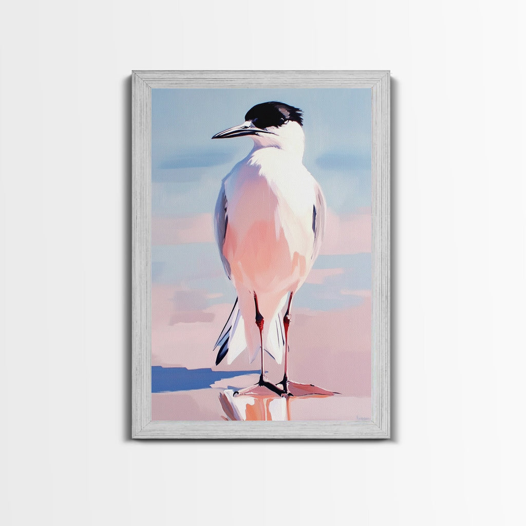 Seabird, Coastal Wildlife Art, Framed Canvas Print, Beach House Wall Decor, Nature Painting, Modern Home Aesthetic, Ocean Inspired - Che Cose Belle