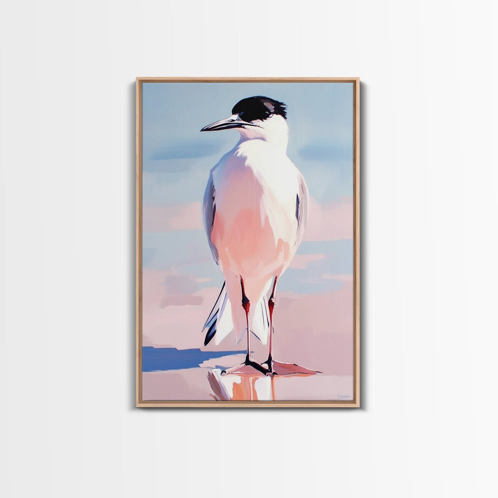 Seabird, Coastal Wildlife Art, Framed Canvas Print, Beach House Wall Decor, Nature Painting, Modern Home Aesthetic, Ocean Inspired - Che Cose Belle