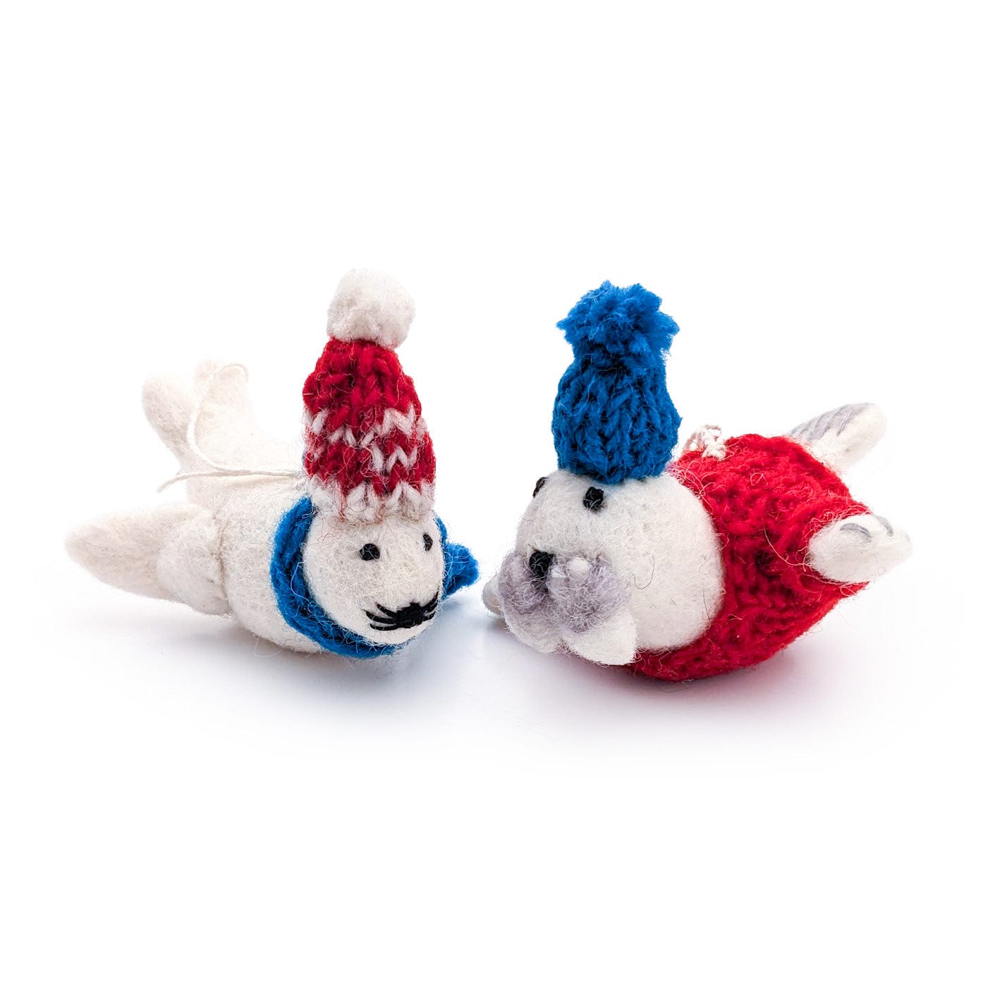 Seal and Walrus Eco Ornaments - Set of 2 - Che Cose Belle