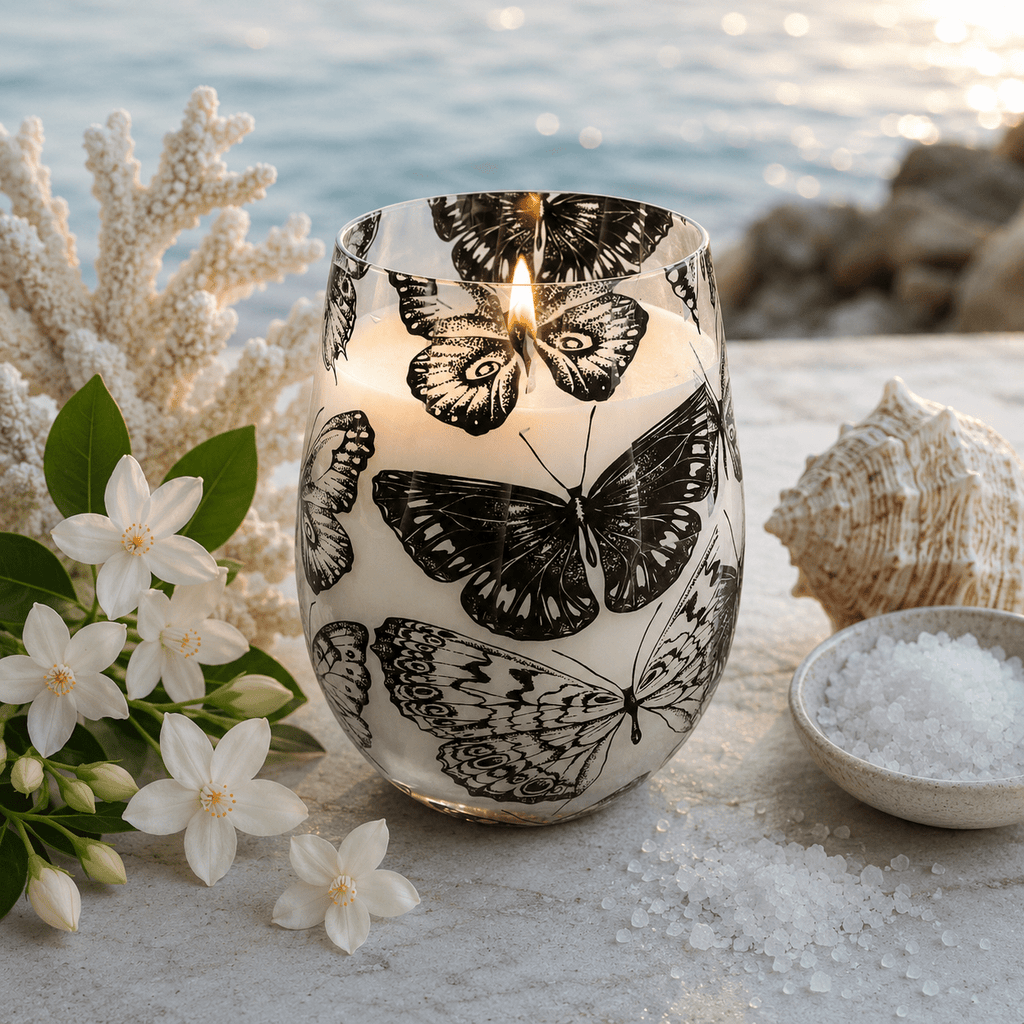 Seaside Butterflies Soy Wax Candle - Che Cose Belle