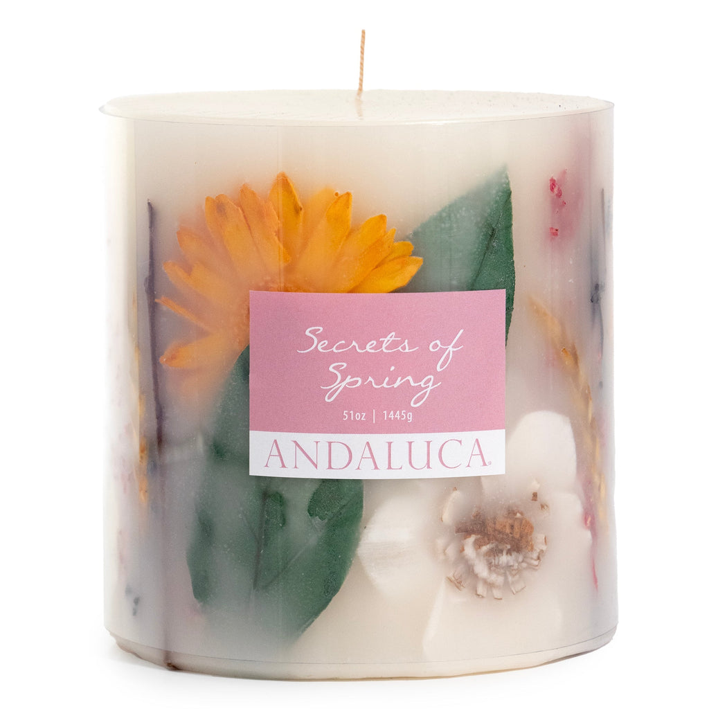Secrets of Spring Botanical Pillar Candle - Che Cose Belle