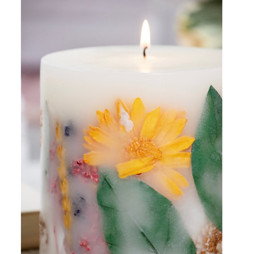 Secrets of Spring Botanical Pillar Candle - Che Cose Belle