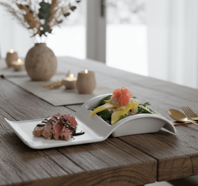 Sectional Salad Plate - Set of 4 pc - Che Cose Belle