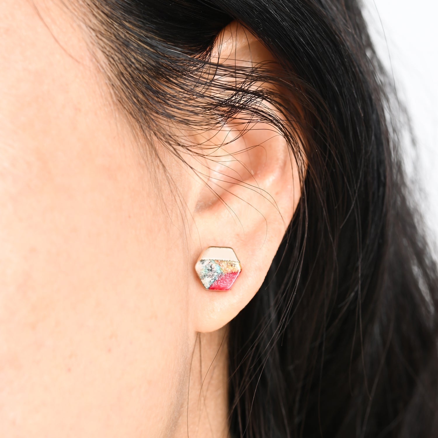 Sedona Stud Earrings in Sunrise Reds - Che Cose Belle