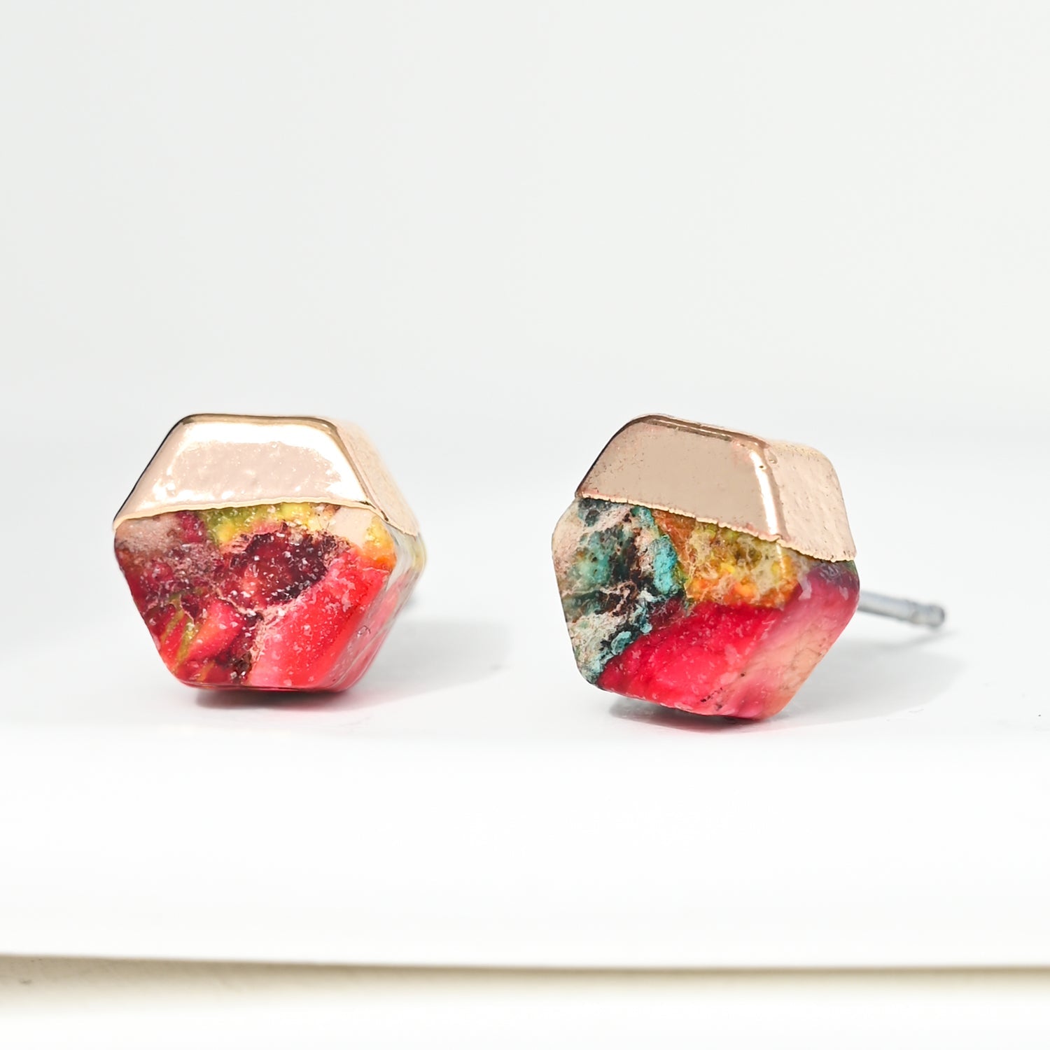 Sedona Stud Earrings in Sunrise Reds - Che Cose Belle