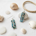 Seen On Jane The Virgin Silver Turquoise Wire Coil Earrings - Che Cose Belle