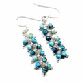 Seen On Jane The Virgin Silver Turquoise Wire Coil Earrings - Che Cose Belle