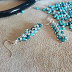 Seen On Jane The Virgin Silver Turquoise Wire Coil Earrings - Che Cose Belle