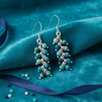 Seen On Jane The Virgin Silver Turquoise Wire Coil Earrings - Che Cose Belle
