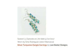 Seen On Jane The Virgin Silver Turquoise Wire Coil Earrings - Che Cose Belle