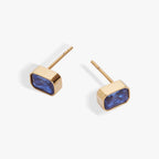 September Emerald - Cut Birthstone Stud Earrings - Che Cose Belle