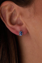 September Emerald - Cut Birthstone Stud Earrings - Che Cose Belle