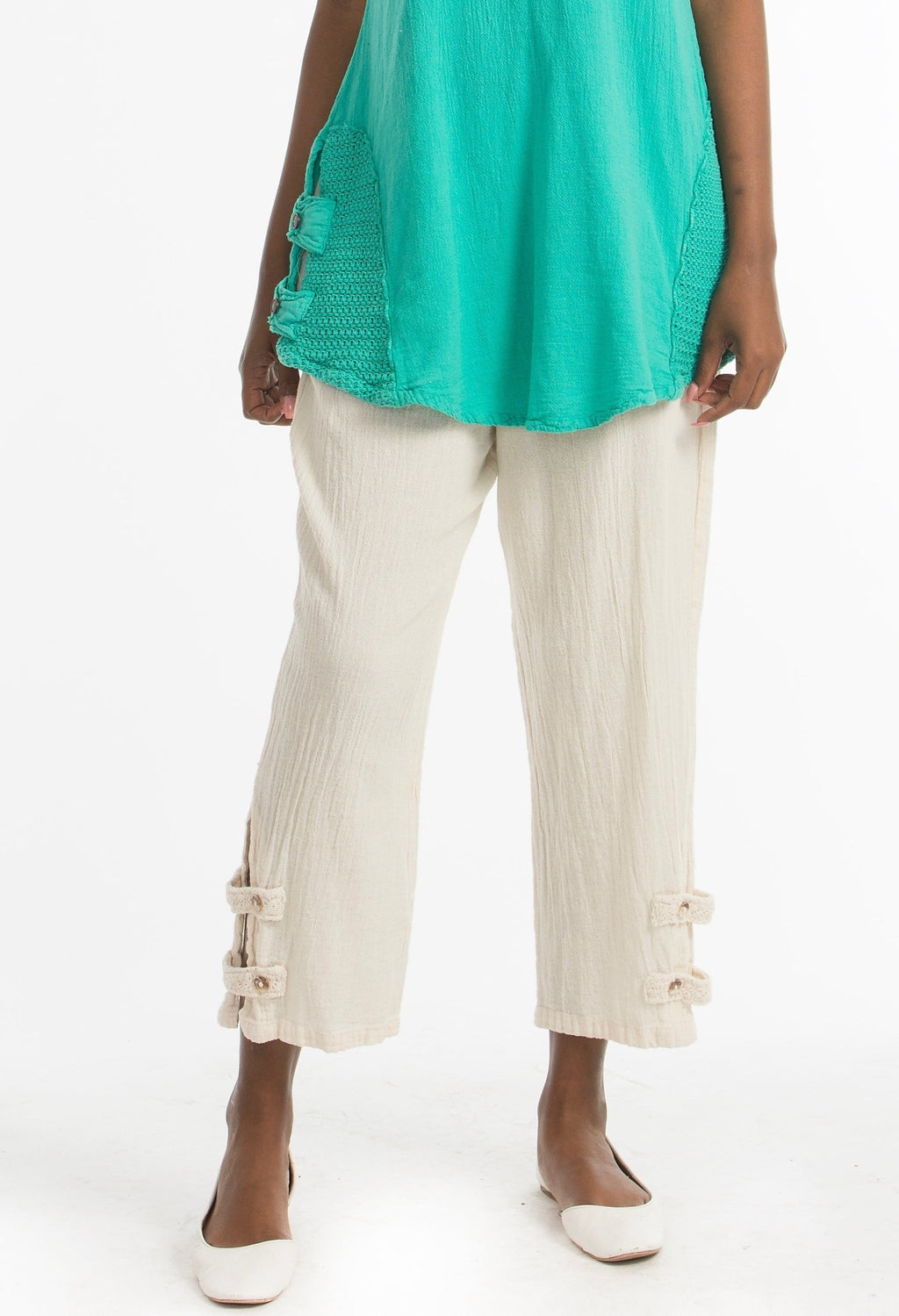 Serena Pant 100% Cotton Gauze Floods with POCKETS! - Che Cose Belle