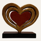 Serene Hearts – Handmade Wooden Sculpture, Elegant Home Decor - Che Cose Belle