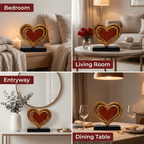 Serene Hearts – Handmade Wooden Sculpture, Elegant Home Decor - Che Cose Belle