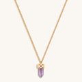 Serene Tranquility - Amethyst Evil Eye Pointer Necklace - Che Cose Belle