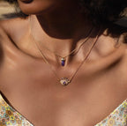 Serene Tranquility - Amethyst Evil Eye Pointer Necklace - Che Cose Belle