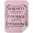 Serenity Prayer Throw 30x40 (Light Colors) | Inspiring Sobriety