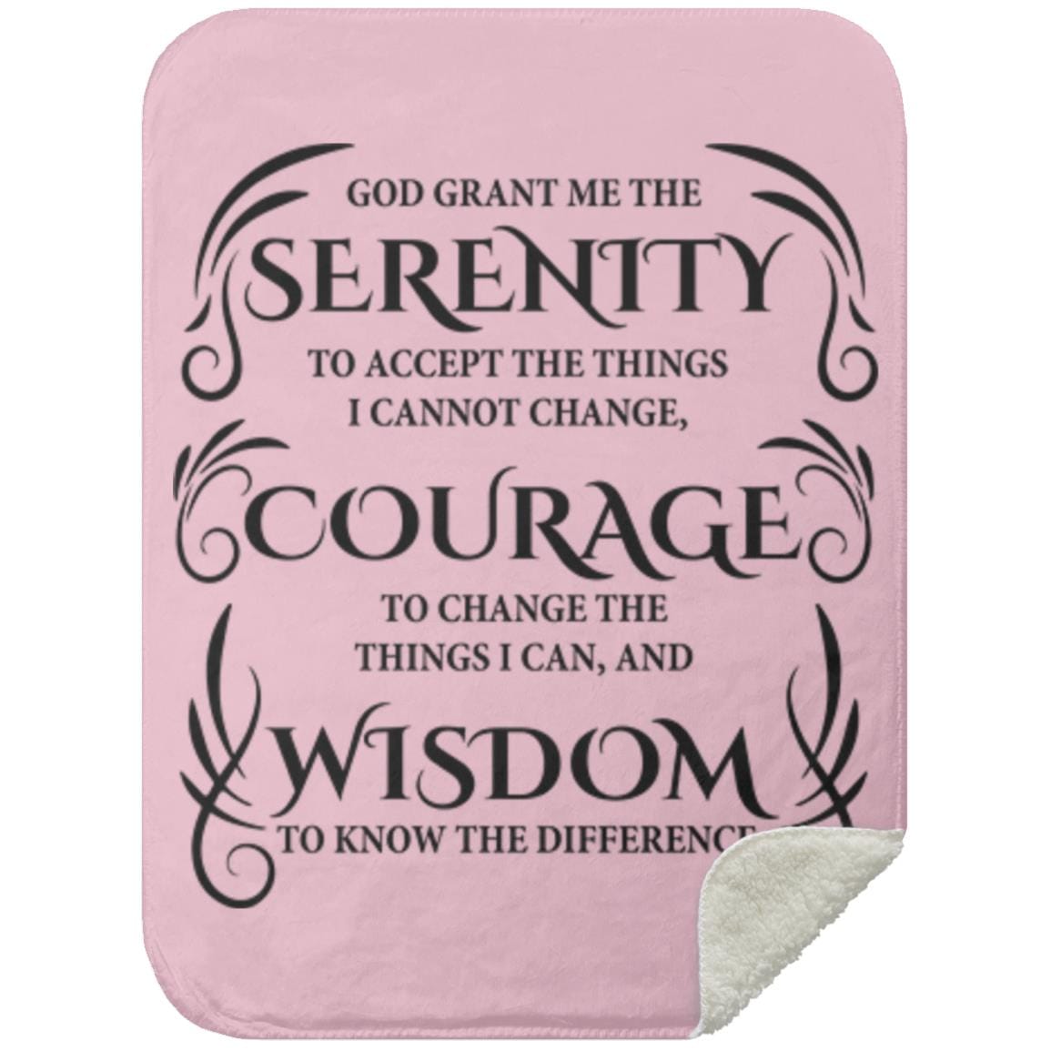 Serenity Prayer Throw 30x40 (Light Colors) | Inspiring Sobriety