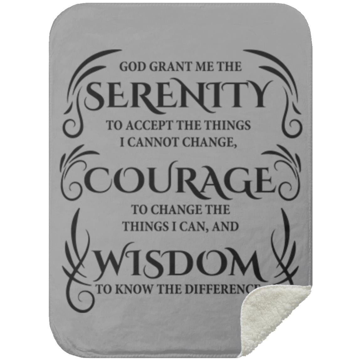Serenity Prayer Throw 30x40 (Light Colors) | Inspiring Sobriety