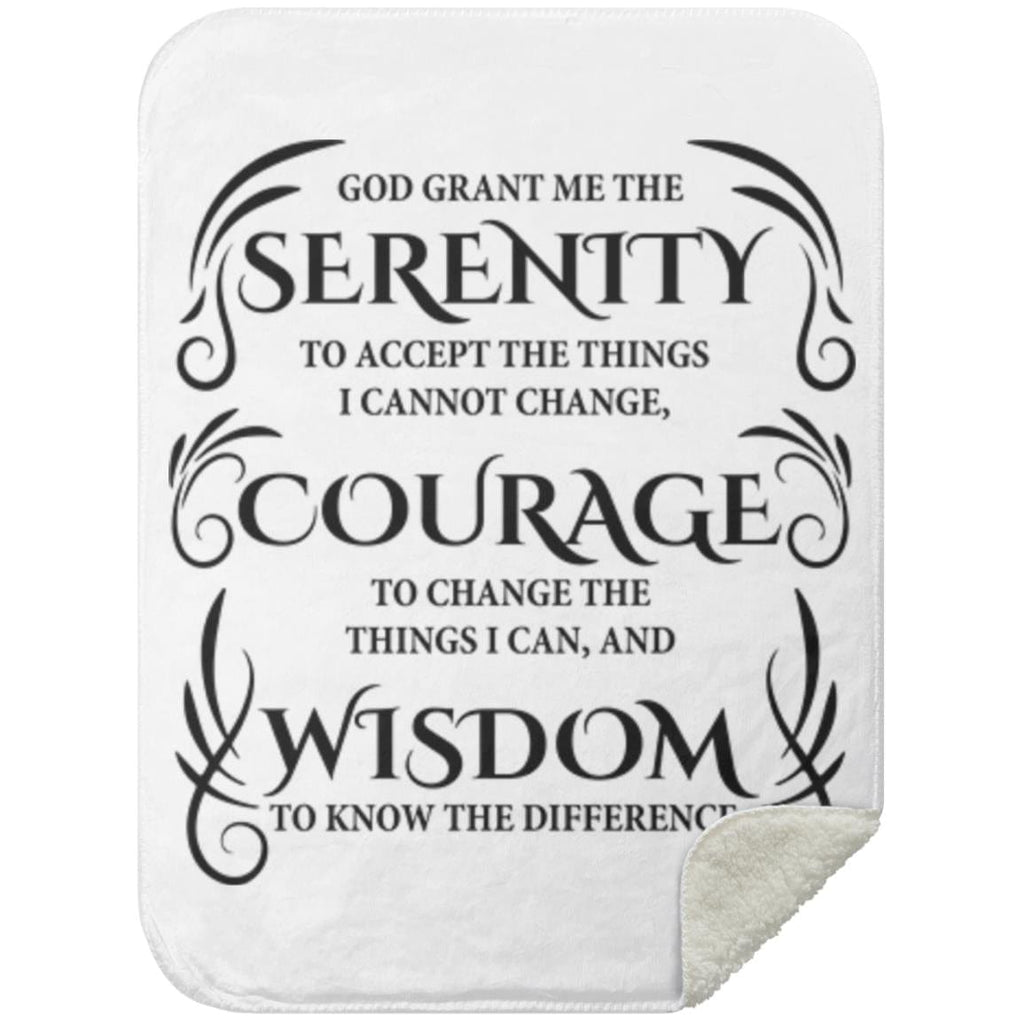 Serenity Prayer Throw 30x40 (Light Colors) | Inspiring Sobriety