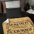 Serenity Prayer Throw 30x40 (Light Colors) | Inspiring Sobriety