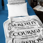Serenity Prayer Throw 30x40 (Light Colors) | Inspiring Sobriety