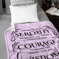 Serenity Prayer Throw 30x40 (Light Colors) | Inspiring Sobriety
