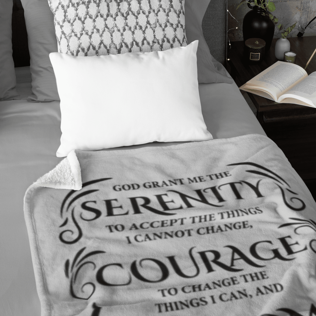Serenity Prayer Throw 30x40 (Light Colors) | Inspiring Sobriety - Che Cose Belle